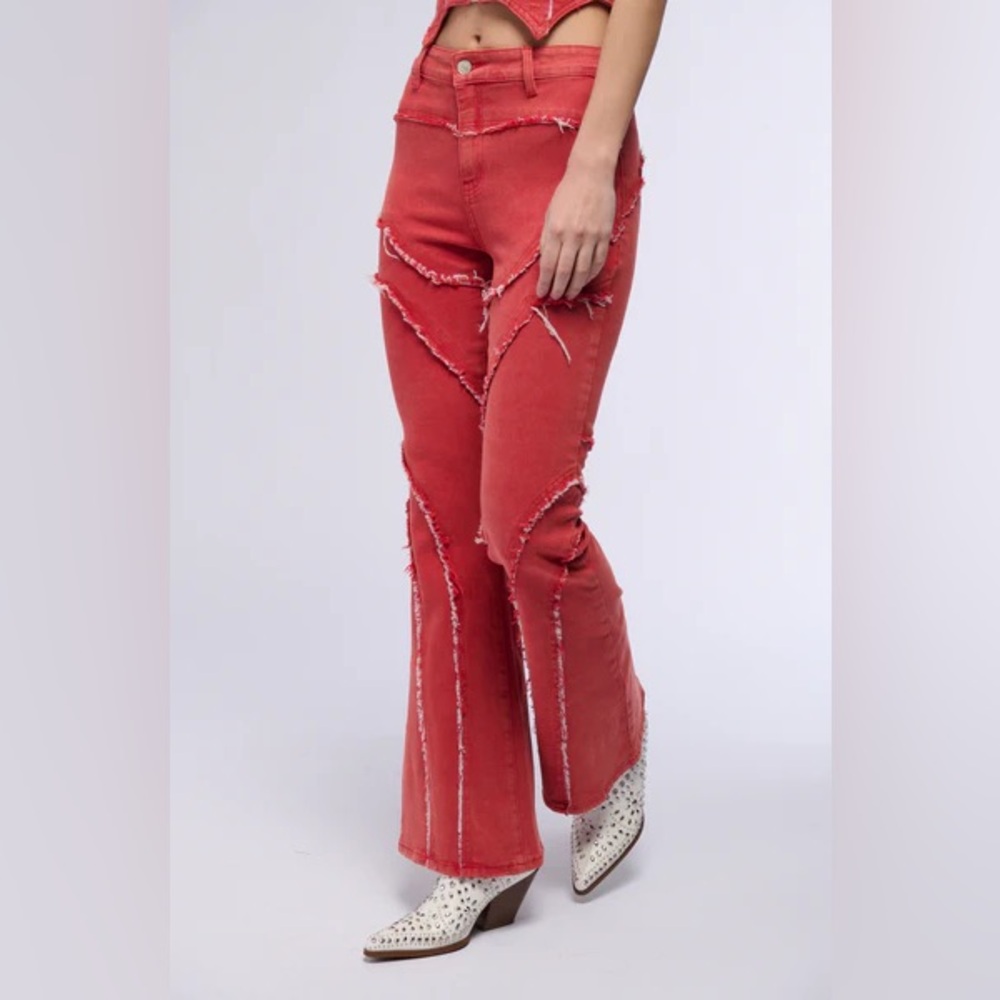 AKIRA Vibrant Red Denim